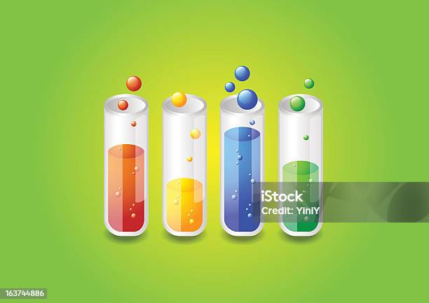 Ilustración de Brillante Tubo De Ensayo y más Vectores Libres de Derechos de Amarillo - Color - Amarillo - Color, Azul, Biología