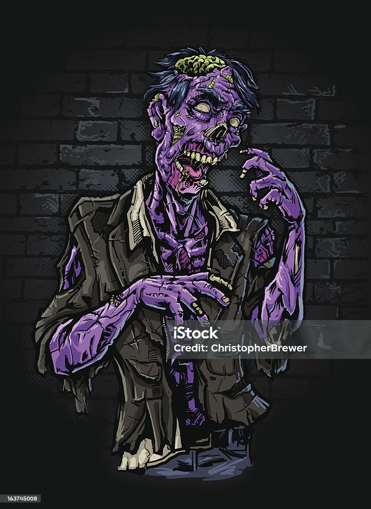 Purple zombie - Lizenzfrei Zombie Vektorgrafik