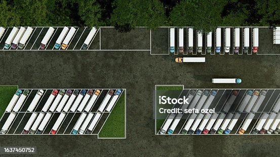 istock Truck Parking Lot 1637450752