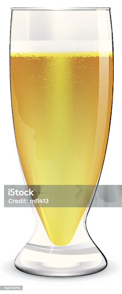 Glass of beer beer glass with shadow vector illustration eps 10 Alcohol - Drink stock vector