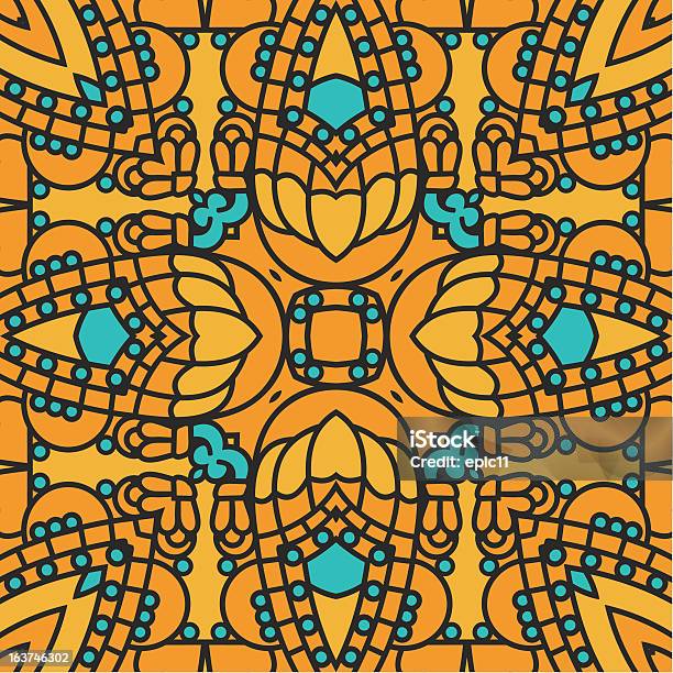 Elemento De Design Decorativo Vector Quadrado - Arte vetorial de stock e mais imagens de Abstrato - Abstrato, Amarelo, Elemento de desenho