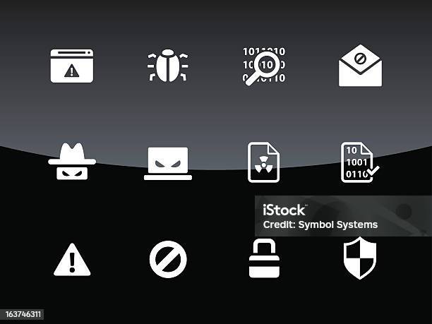 Icônes De Sécurité Et De Verre Vecteurs libres de droits et plus d'images vectorielles de Application mobile - Application mobile, Bug informatique, Cadenas