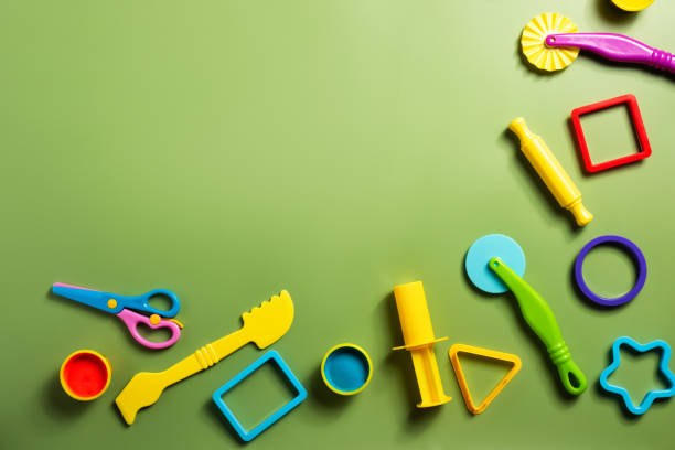 istock Plasticine or clay play dough tools activity set for children 1637468343