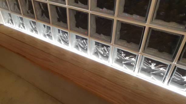 Restaurant wall design, transparent and shining glass transparent brick, building material, decoration, design, restaurant, decoration design