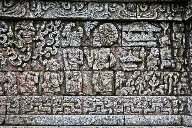 istock Stone craft in Candi Jago Temple  near by Malang 163750529