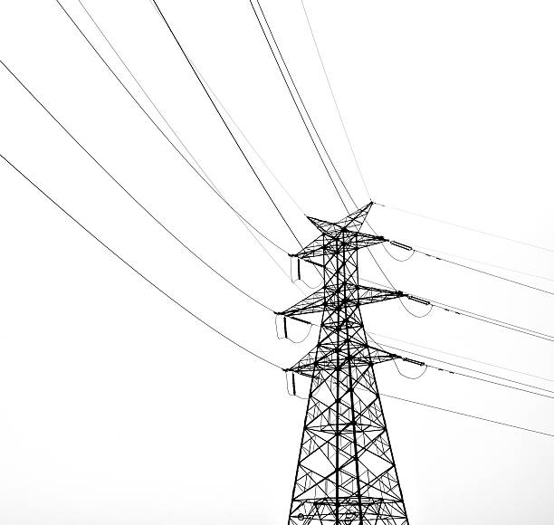 istock Isolated on white background of transmission tower 163751597