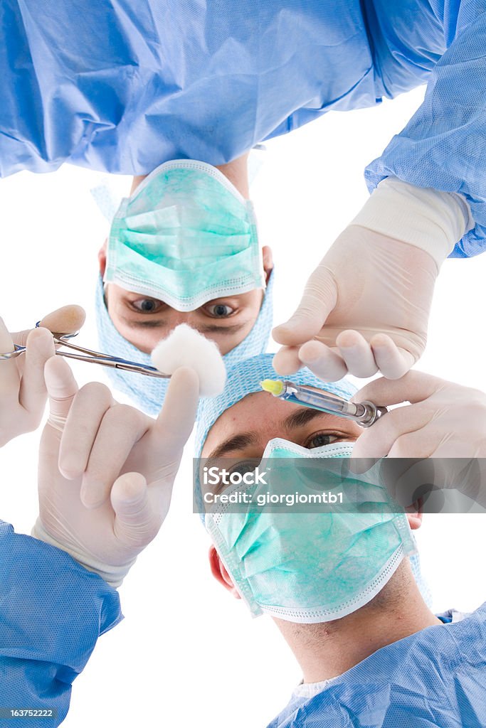 Zwei Chirurgen bei der Arbeit - Lizenzfrei Arzt Stock-Foto