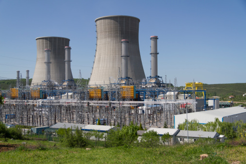 Aerial view of the hard coal-fired power plant (Block 4), which is located near Datteln on the Dortmund-Ems Canal. The operator of the power plant is Uniper Kraftwerke GmbH. Construction of the new 1,100 Megawatt block started in 2007, it went into operation on May 30, 2020.