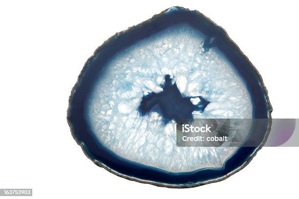 Photo libre de droit de Agate Bleue Tranche banque d'images et plus d'images libres de droit de Agate - Agate, Aliment en portion, Blanc