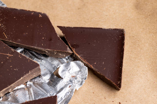 istock A broken chocolate bar in a paper and foil package 1637560406