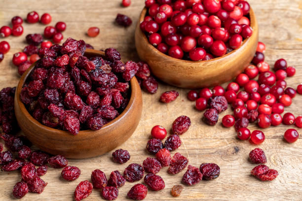 istock Dried red cranberries with sugar syrup 1637560648