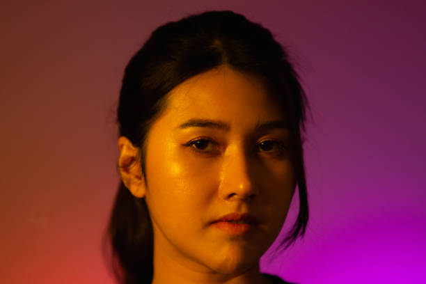 istock Woman gamer portrait. 1637609031