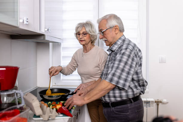istock Senior Couple Gets Creative in the Kitchen 1637610763