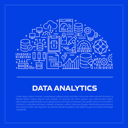 Data Analytics Header Image Data Analytics Related Banner Design For Web Page Headline Brochure ...