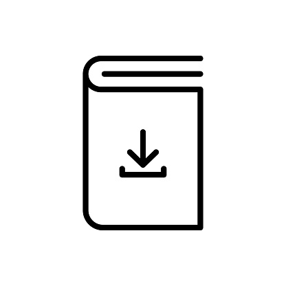 Download book vector icon, eBook symbol. Modern, simple flat vector illustration for web site or mobile app. EPS-10