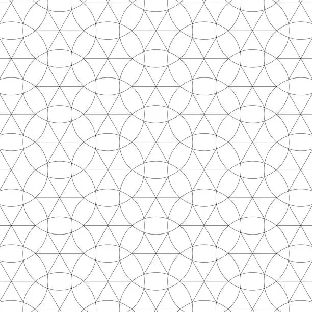 Vector illustration of Star-filled hexagons in a honeycomb pattern.