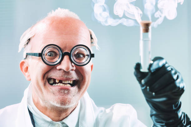 istock Eccentric scientist, disdainful, BIG PHARMA ambition 1637696409