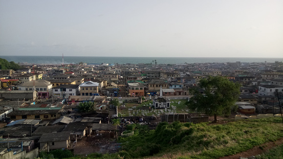 View on the Dutch Cemetery in the city of Elmina, Ghana