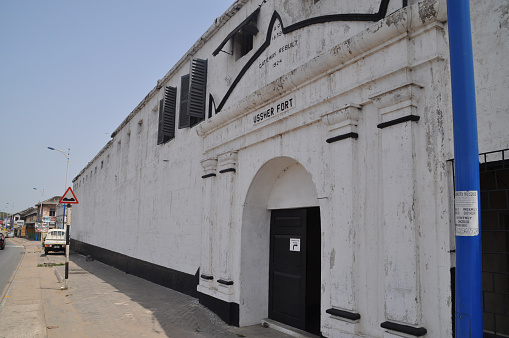Entrance of the former Ussher Fort in Accra, Ghana.