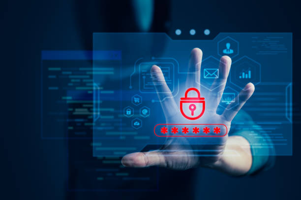 istock Digital Intrusion, Hacker's Hand Targets Cyber Security System with Virtual Password 1637738980