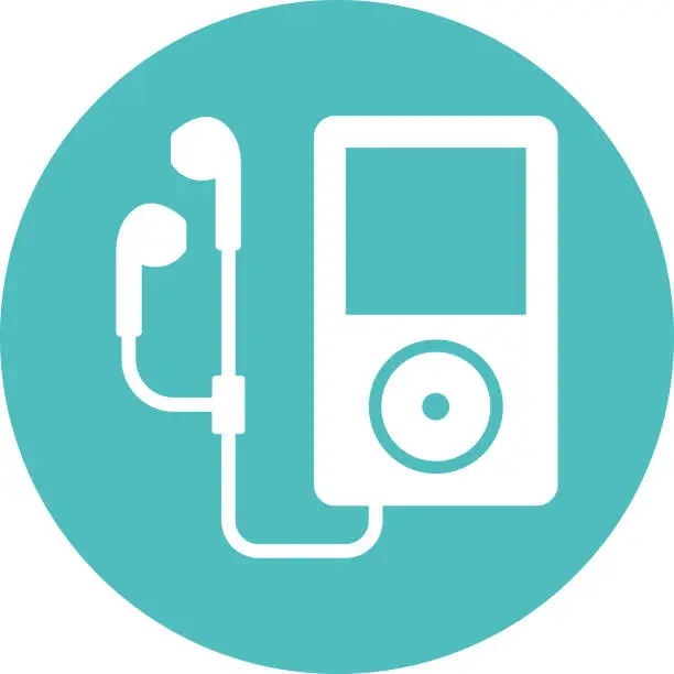 Vector illustration of Ipod Vector Icon Which Can Easily Modify or edit