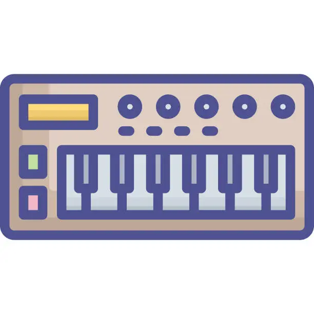 Vector illustration of Piano Vector Icon Which Can Easily Modify or edit