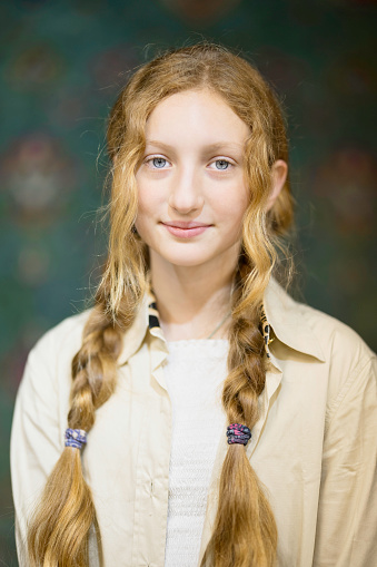 portrait of girl braid hair