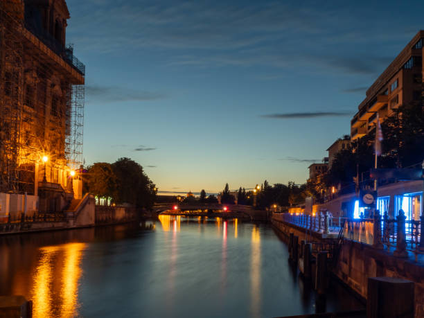 istock View of Berlin city river at dusk. 1637819387