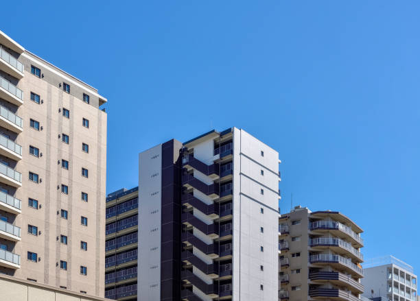 istock Housing complexes and blue sky. Tokyo Japan. 1637829009