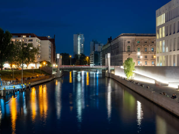 istock View of Berlin city river at dusk. 1637831772