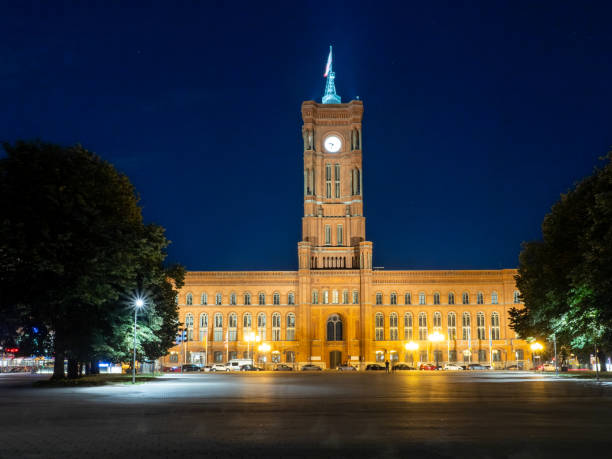 istock City Hall in Berlin at night. 1637834934