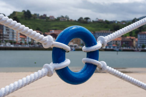 istock Ocean Horizon with a Lifesaver Ring: Safety Along the Waves 1637842055