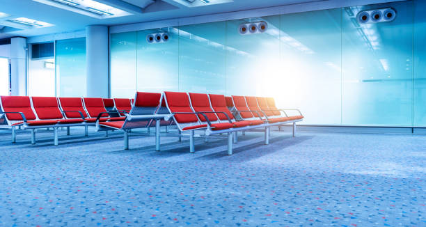 istock Empty waiting room at the airport 1637875186