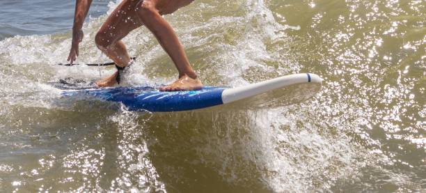 istock Young girl surfing close up 1637881620