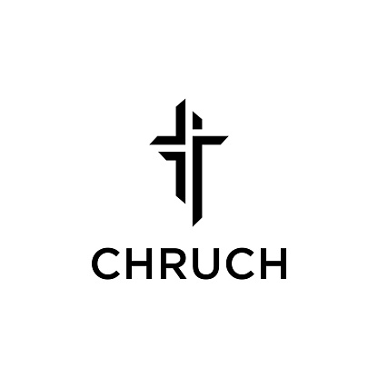 Church  sign modern vector graphic abstract illustration