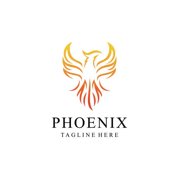 Vector illustration of Phoenix bird abstract luxury Logo Vector template illustration