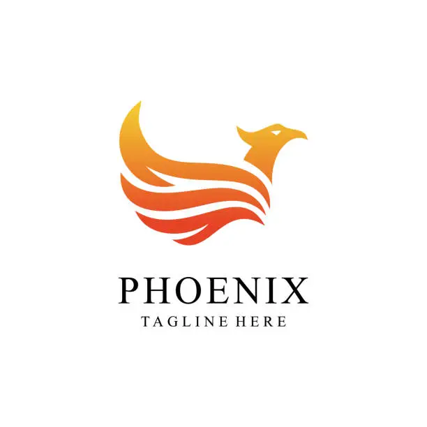 Vector illustration of Phoenix bird abstract luxury Logo Vector template illustration