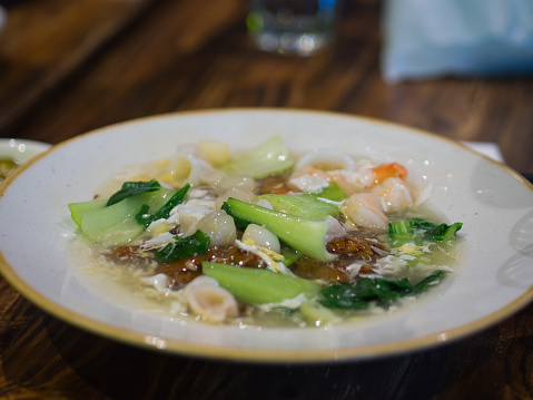 A plate of egg white rice noodle also known as 