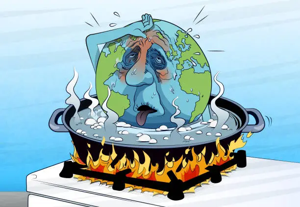 Vector illustration of Global Boiling