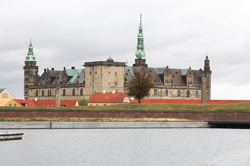 Helsingor, Denmark - May 23, 2022: View of Kronborg castle in Helsingor, Denmark
