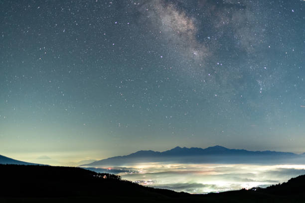 istock Sea of clouds and summer milky way 1637939977