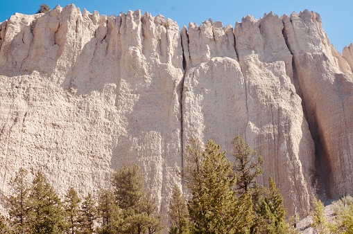 The Fairmont Kootenay Hoodoos in the full summer sun in the Columbia Valley, British Columbia, Canada.