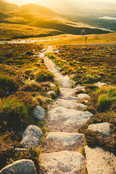 Windy Ridge footpath, Cairngorm mountain, Scotland.