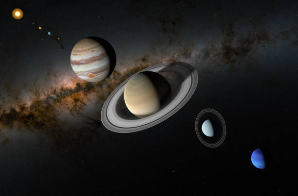 istock Planets of our solar system - Mercury, Venus, Earth, Mars, Jupiter, Saturn, Uranus, and Neptune - 3d illustration, isometric view 1638003206