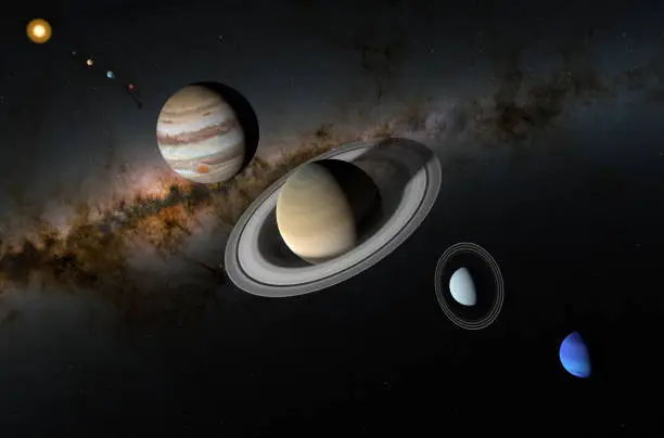 The Solar System[c] is the gravitationally bound system of the Sun and the objects that orbit it. It formed 4.6 billion years ago from the gravitational collapse of a giant interstellar molecular cloud. The vast majority 99.86% of the system`s mass is in the Sun, with most of the remaining mass contained in the planet Jupiter. The four inner system planets ”Mercury, Venus, Earth and Mars”are terrestrial planets, being composed primarily of rock and metal.