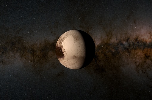 Microplanet Pluto Microplanet In The Solar System 3d Illustration Closeup View ...