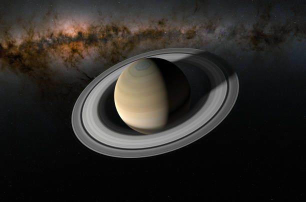 istock Saturn planet in the solar system - 3d illustration, closeup view 1638004373