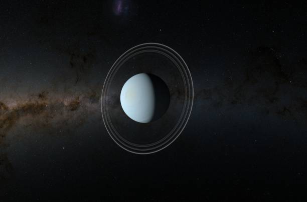 istock Uranus planet in the solar system - 3d illustration, closeup view 1638004598