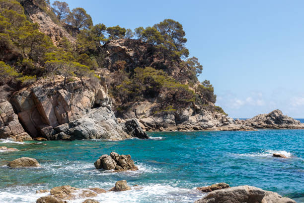 istock Rocky Coastline with Lush Greenery of Costa Brava, Spain 1638022926