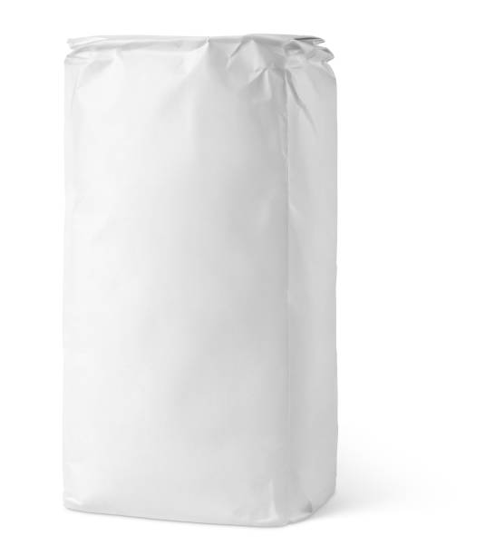 밀가루 의 흰색 빈 종이 가방 패키지 - blank paper bag packaging package 뉴스 사진 이미지